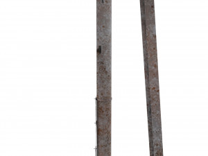 train traffic light weathered 5 3D Model