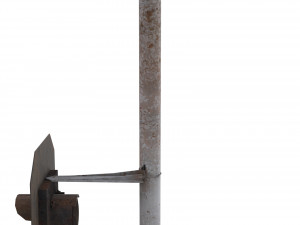 train traffic light weathered 5 3D Model