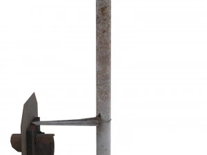 train traffic light weathered 5 3D Model