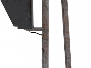 train traffic light weathered 6 Model 3D
