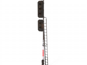 train traffic light weathered 7 3D Model