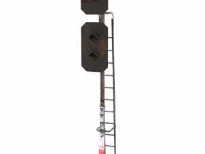 train traffic light weathered 7 Model 3D