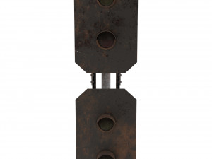 train traffic light weathered 7 Model 3D
