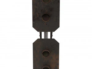 train traffic light weathered 7 3D Model