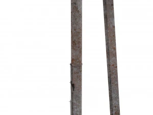 train traffic light weathered 8 3D Model