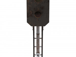 train traffic light weathered 8 Model 3D