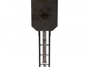 train traffic light weathered 8 3D Model