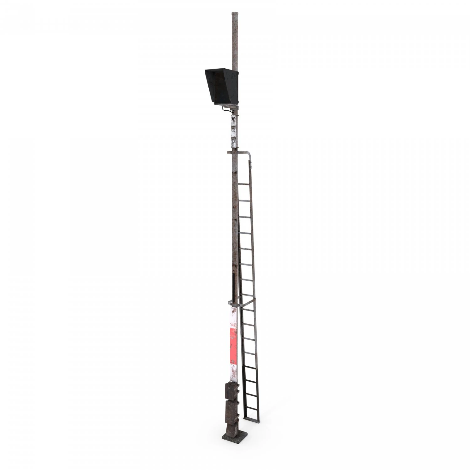 train traffic light weathered 9 3D Model .c4d .max .obj .3ds .fbx .stl .blend 