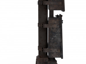 train traffic light weathered 9 Modello 3D