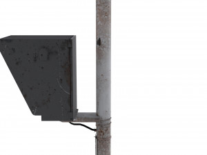 train traffic light weathered 9 Modello 3D