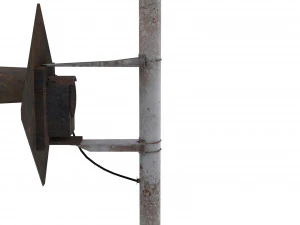train traffic light weathered 10 3D Model