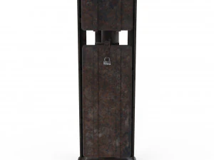 train traffic light weathered 10 3D Model