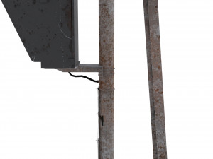 train traffic light weathered 11 Modèle 3D