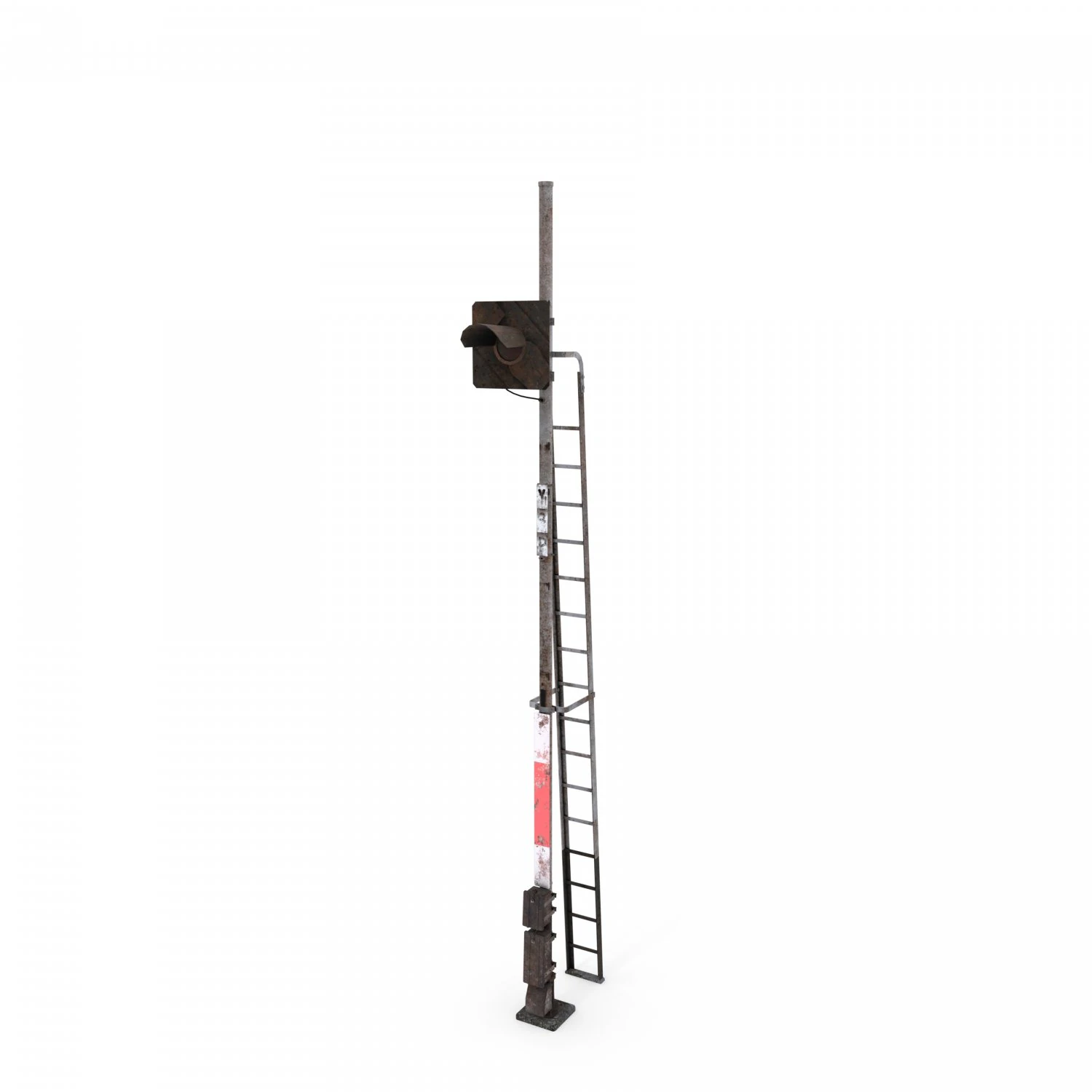 train traffic light weathered 12 3D Model .c4d .max .obj .3ds .fbx .stl .blend