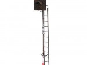 train traffic light weathered 12 3D Model