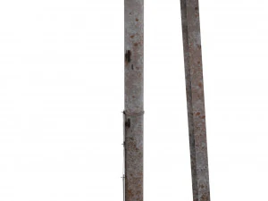 train traffic light weathered 12 3D Model