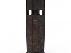 train traffic light weathered 12 3D Model