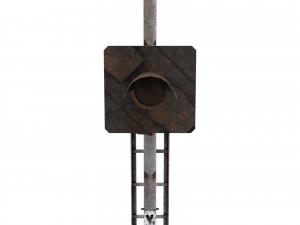 train traffic light weathered 12 Modelo 3D