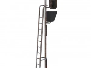 train traffic light weathered 13 3D Model