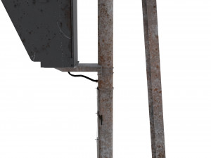 train traffic light weathered 13 Model 3D