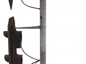 train traffic light weathered 13 Model 3D