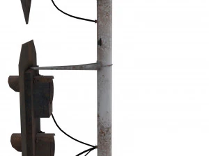 train traffic light weathered 13 3D Model