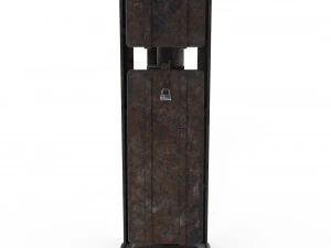train traffic light weathered 13 3D Model