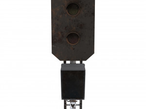 train traffic light weathered 13 Model 3D