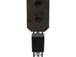 train traffic light weathered 13 3D Model
