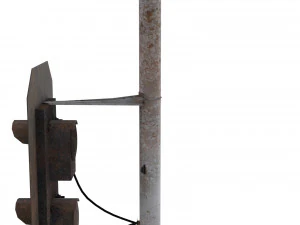 train traffic light weathered 14 3D Model