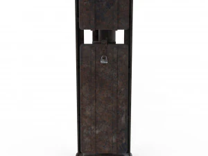 train traffic light weathered 14 3D Model