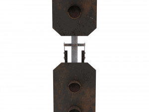 train traffic light weathered 14 Model 3D
