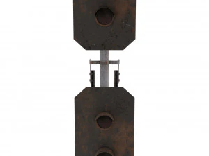 train traffic light weathered 14 3D Model