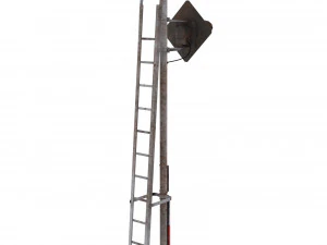train traffic light weathered 15 3D Model