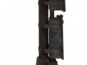 train traffic light weathered 15 3D Model