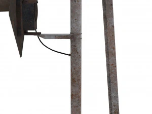 train traffic light weathered 15 3D Model