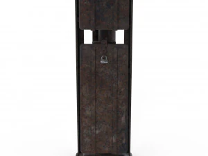 train traffic light weathered 15 3D Model