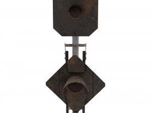train traffic light weathered 15 3D-Modell