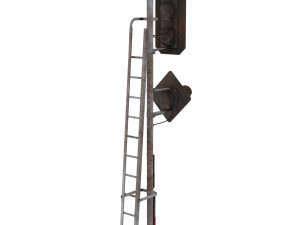 train traffic light weathered 16 Modelo 3D
