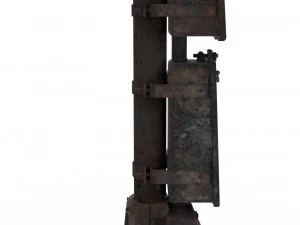 train traffic light weathered 16 3D Model