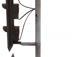 train traffic light weathered 16 Modelo 3D