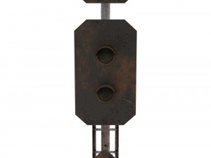 train traffic light weathered 16 Modelo 3D