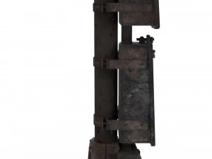 train traffic light weathered 17 3D Model