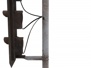 train traffic light weathered 17 3Dモデル