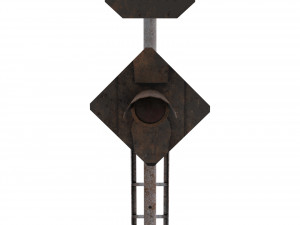 train traffic light weathered 17 3Dモデル