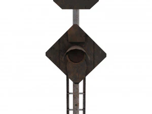 train traffic light weathered 17 3D Model