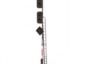 train traffic light weathered 18 3Dモデル