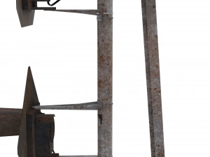 train traffic light weathered 18 3D Модель