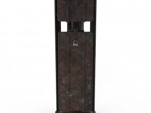 train traffic light weathered 18 3D Model