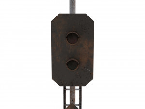 train traffic light weathered 18 3D Модель